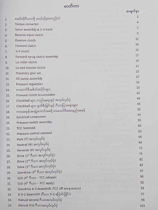 အော်တိုဂီယာ ဗားဘော်ဒီ - နိုင်ဦး( Auto Services)